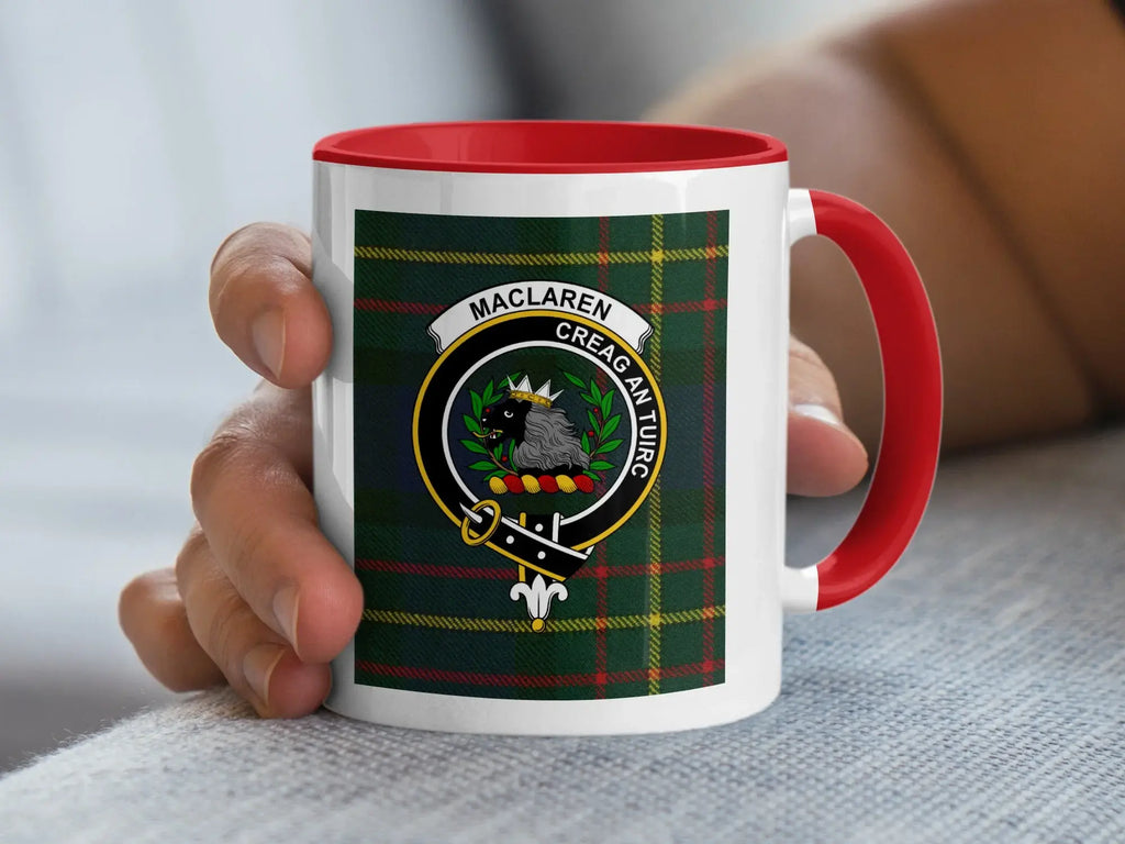 MacLaren family crest ceramic mug for everyday coffee and tea