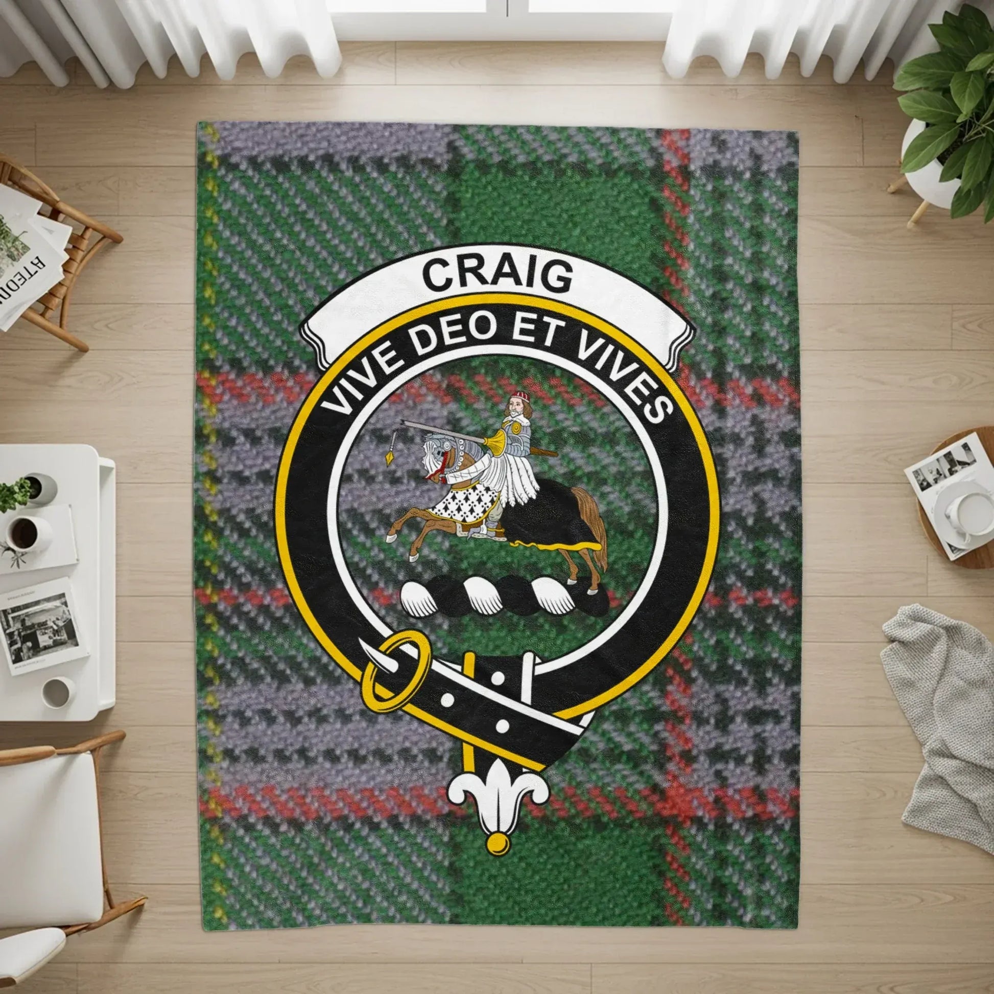 Craig Vive Deo Et Vives Emblem Printed Rug product
