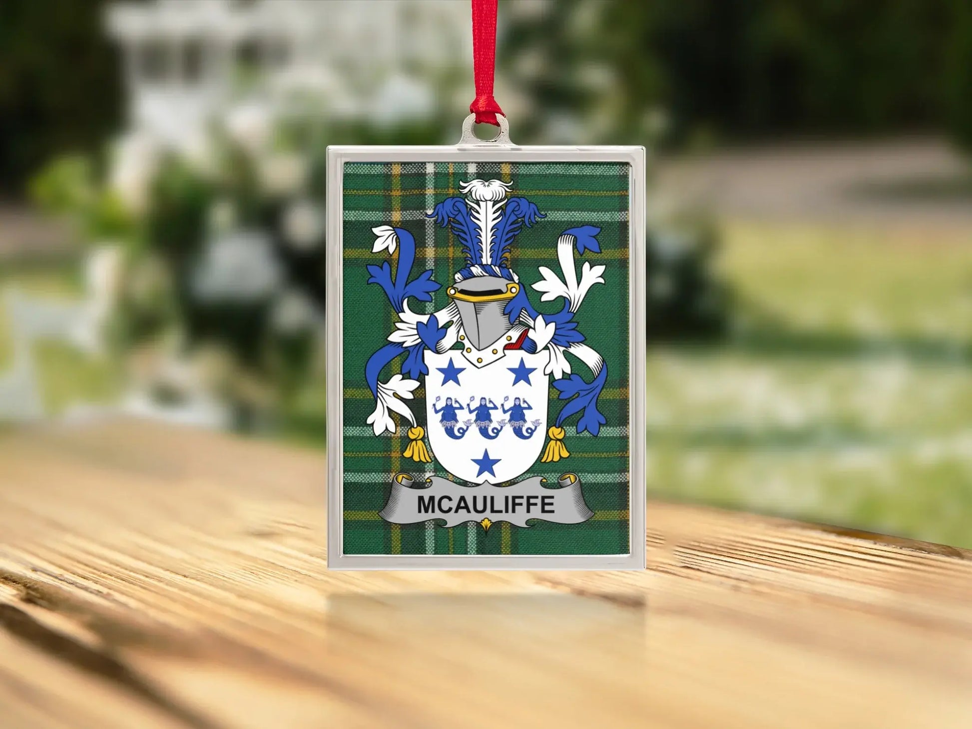 McAuliffe Family Crest Heraldic Ornament product