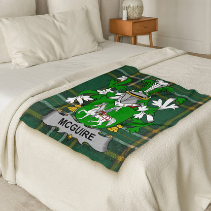 McGuire Surname Irish National Tartan Throw Blanket - Living Stone Gifts