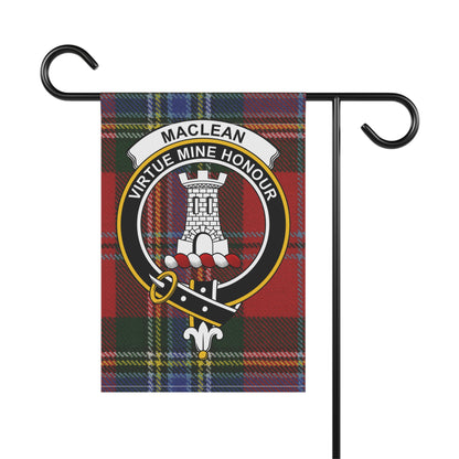 MacLean Clan Scottish Tartan Crest Garden Flag