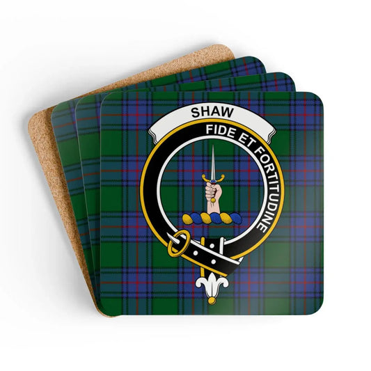 Shaw Fide Et Fortitudine Crest Plaid Coasters product type