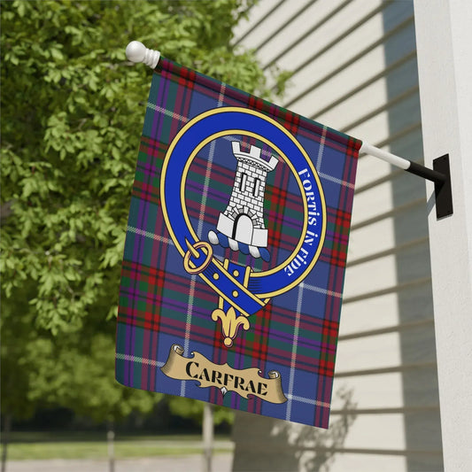 Forres in Te Arm Clan Carfrae Tartan Flag product