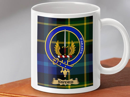 Paratus Sword Emblem Plaid Design Mug product