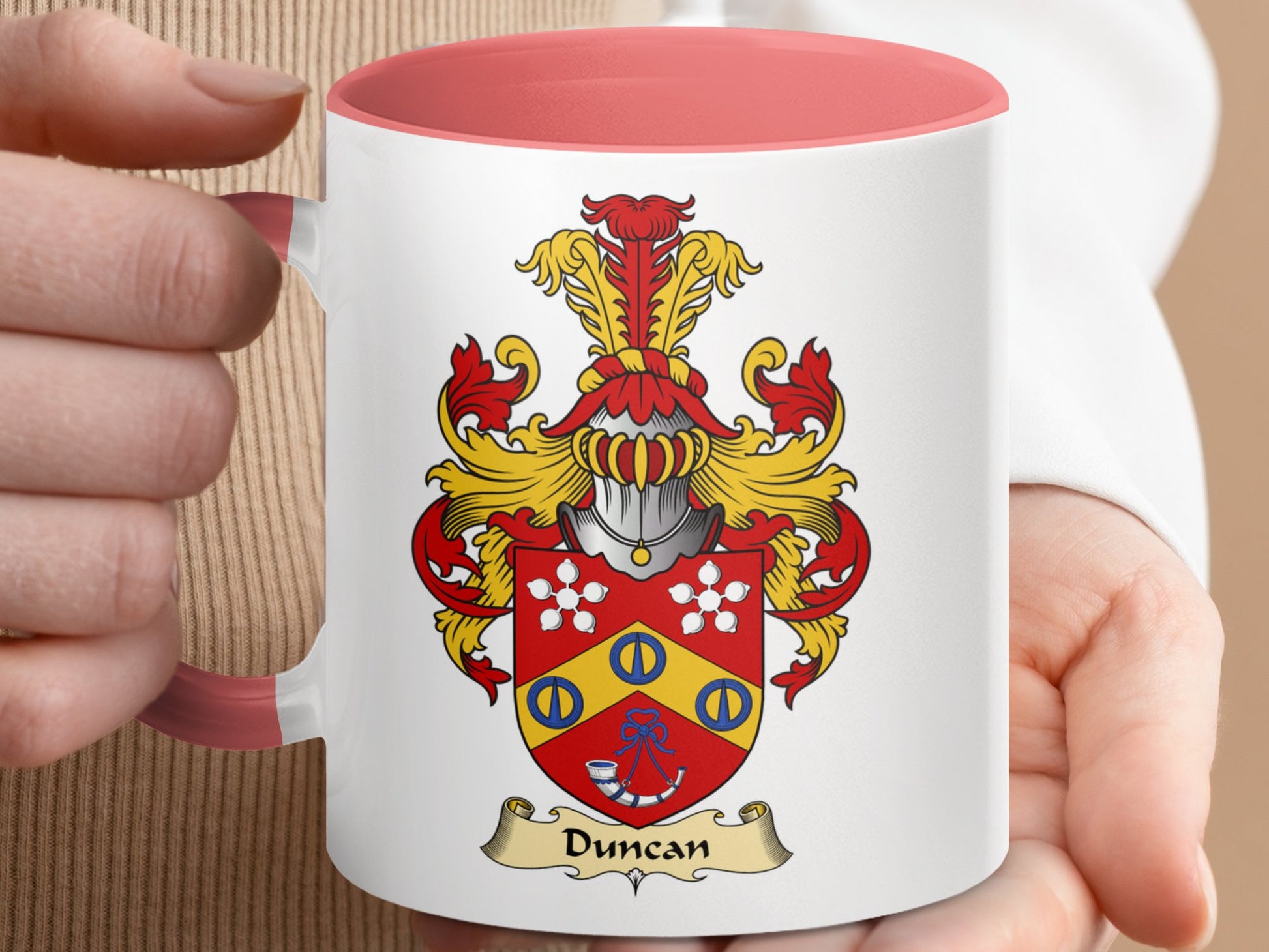 Clan Duncan Scottish coat of arms accent coffee Mug - Living Stone Gifts