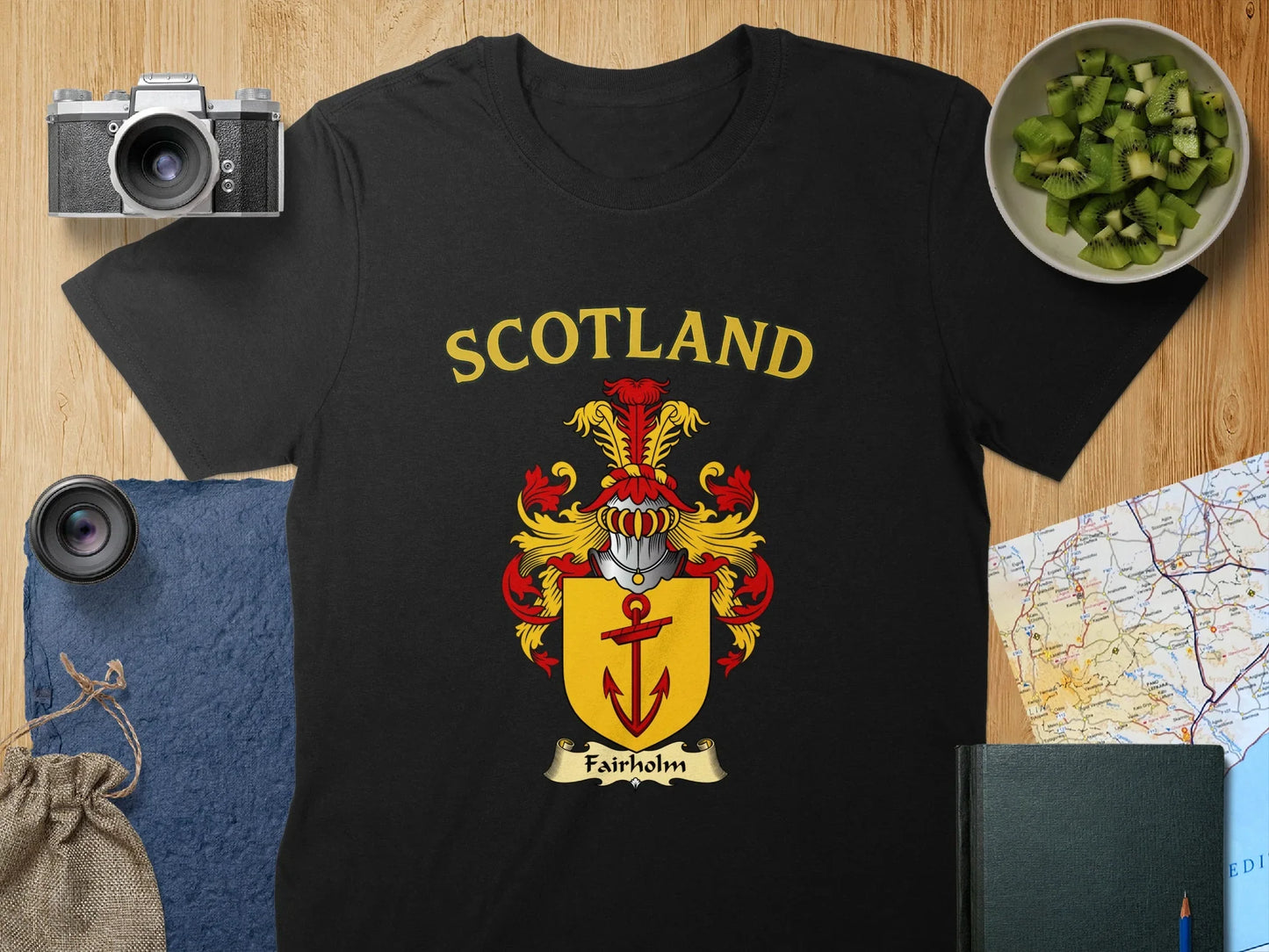Scotland Fairholm Coat of Arms design T-shirt product type