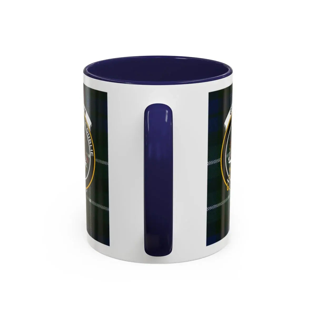 Graham tartan accent mug product spec — 11oz and 15oz ceramic, three accent colour options