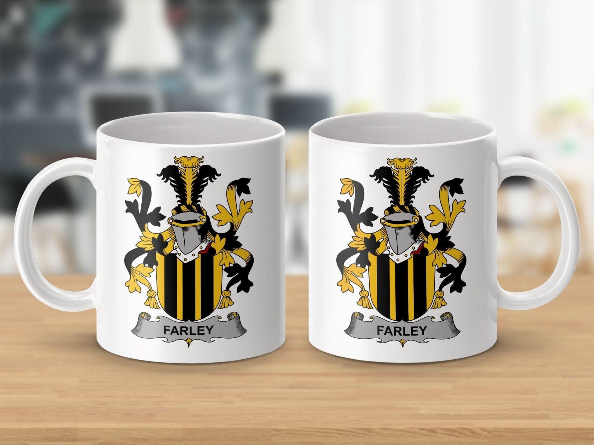 Farley Surname Irish Family Crest Mug - Celtic Ancestry Gifts