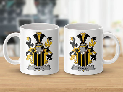 Farley Surname Irish Family Crest Mug - Celtic Ancestry Gifts