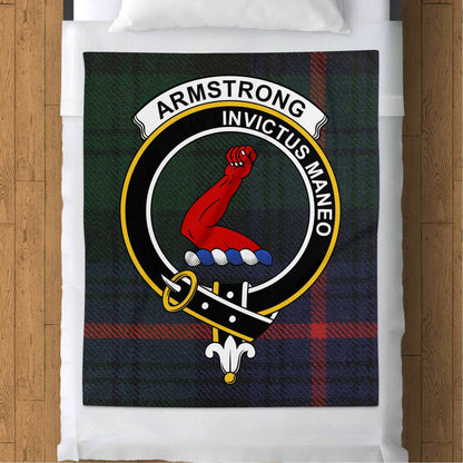 Armstrong Clan Crest Scottish Tartan Throw Blanket - Living Stone Gifts