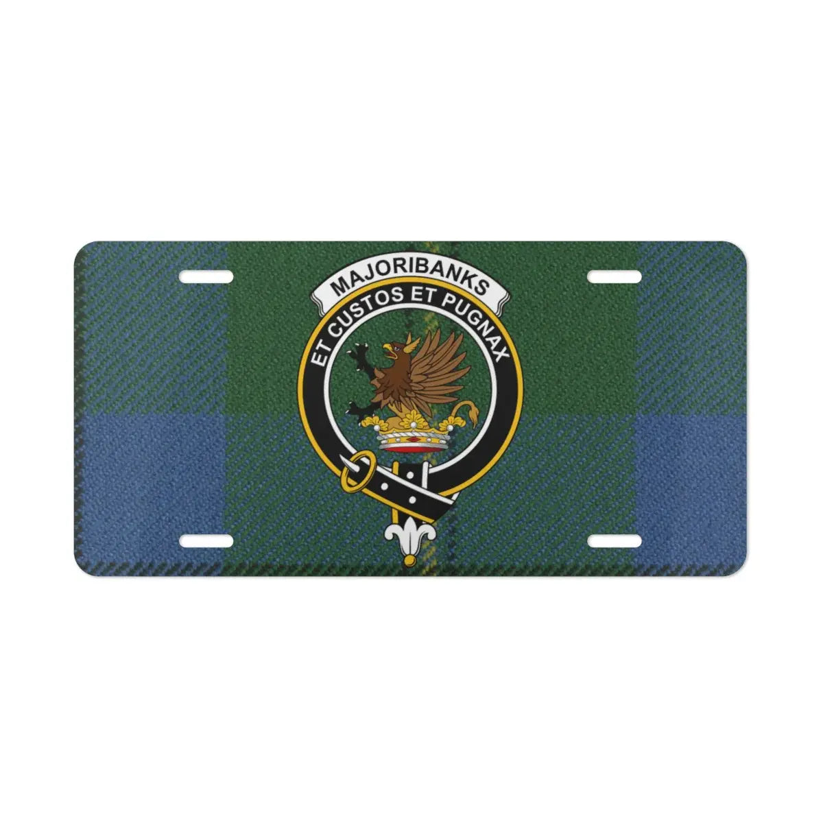 Scottish Clan Majoribanks Emblem License Plate product