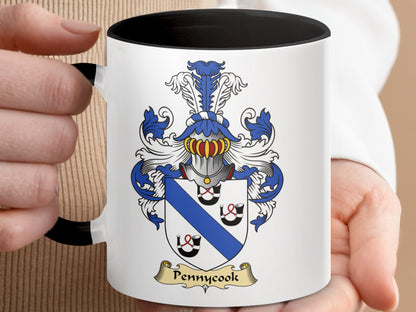 Scottish Clan Surname Pennycook Coat of Arms Mug - Living Stone Gifts