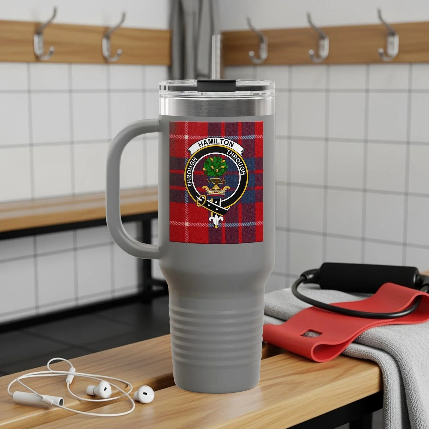 Hamilton Scotland Tartan Travel Mug Insulated Cup product