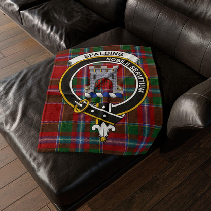Spalding Clan Tartan Blanket – Scottish Crest Throw