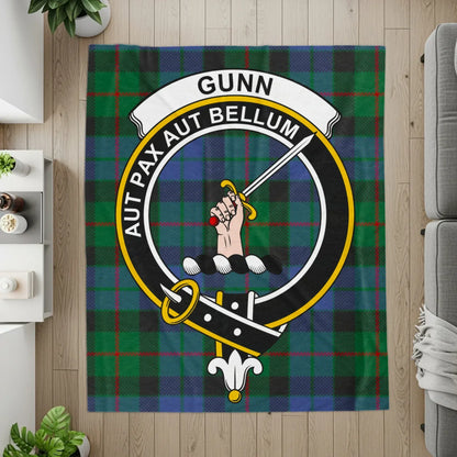 Gunn Aut Pax Aut Bellum Crest Tartan Blanket product