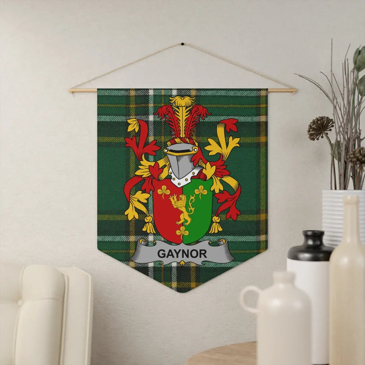 Family Crest Shields Green Gray Wall Hanging product