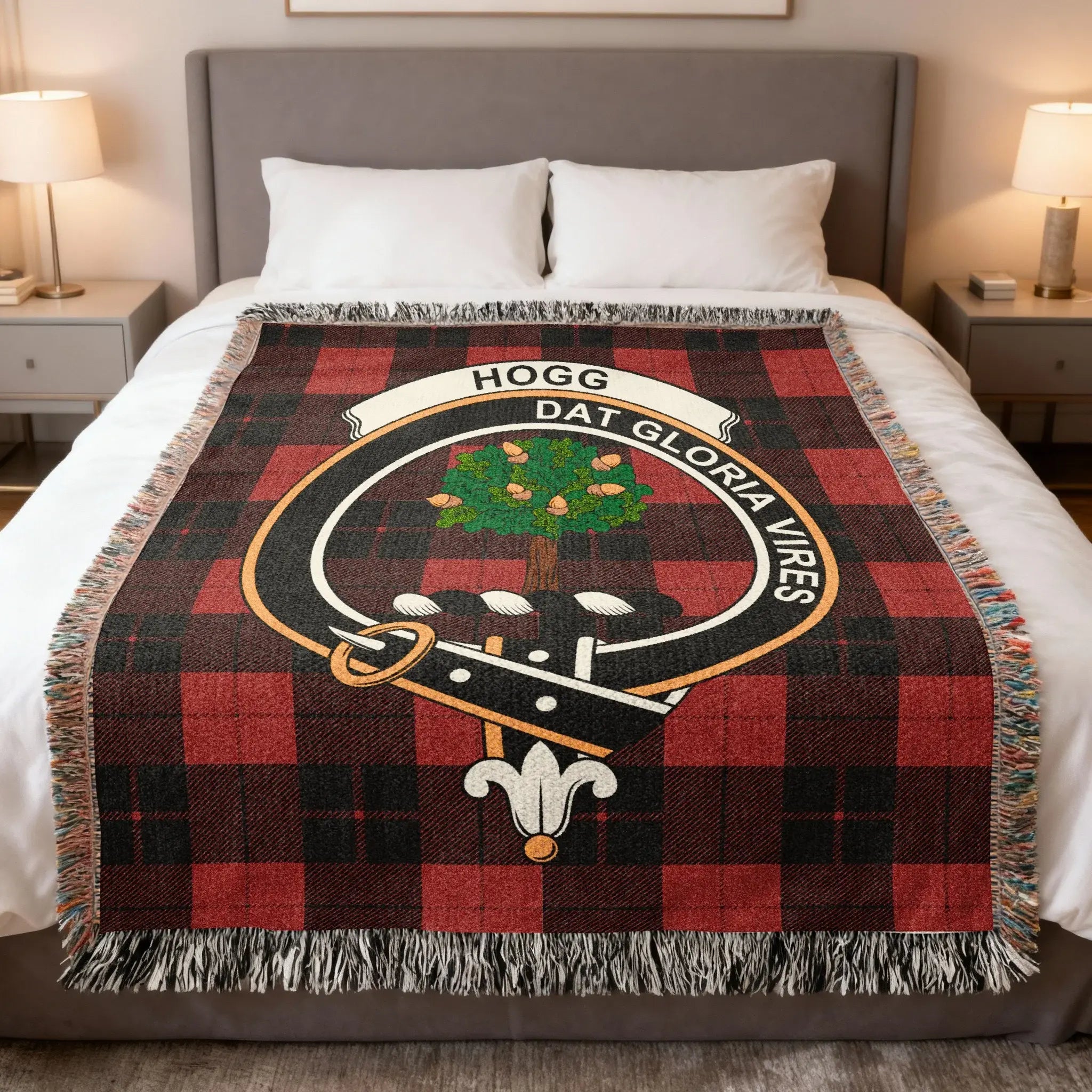 Hogg Dat Gloria Vires Crest Pattern Blanket