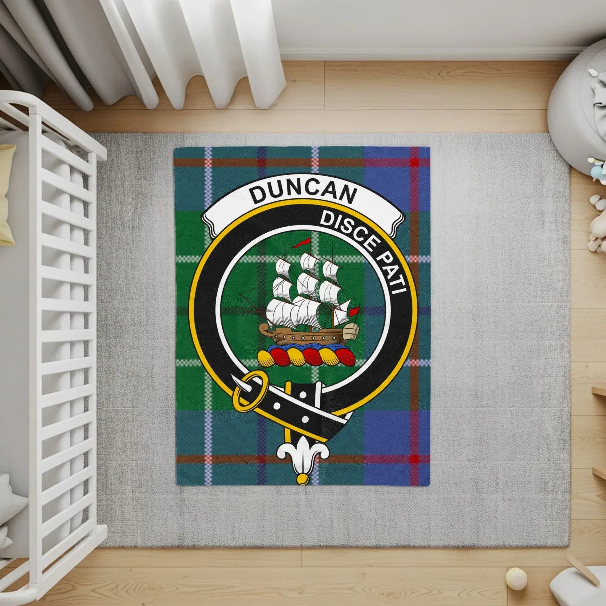 Duncan Family Crest Plaid Design Area Rug Home Decor product