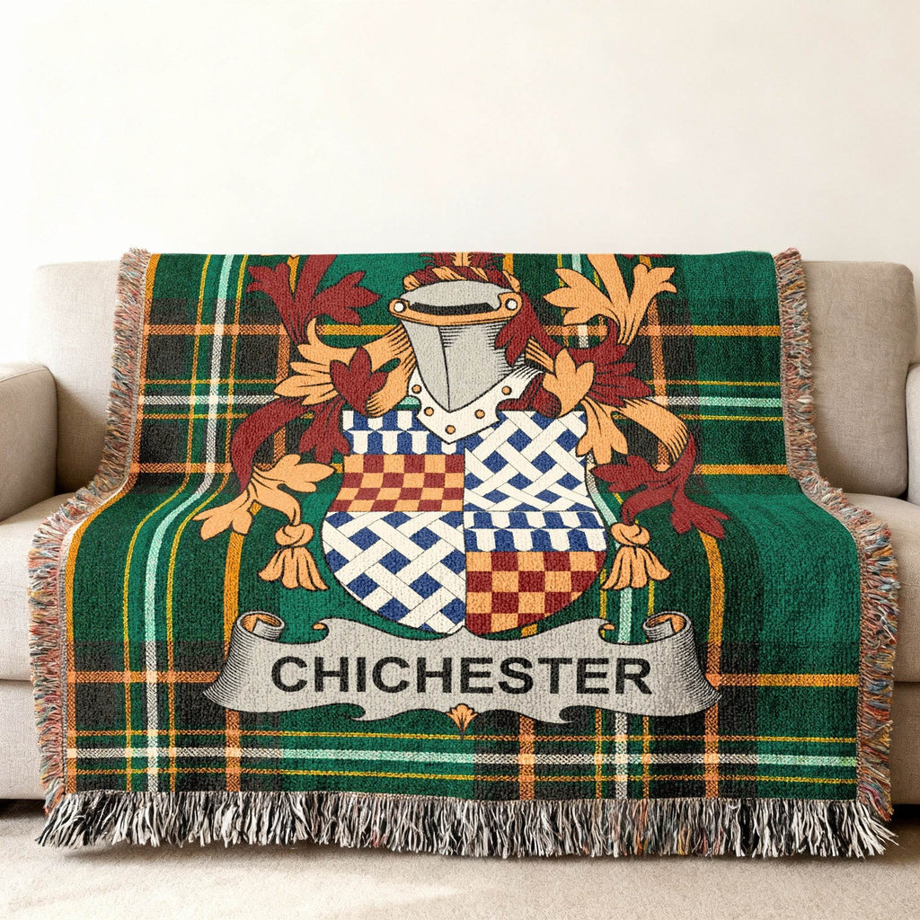 Chichester Family Crest Tartan Design Blanket product type