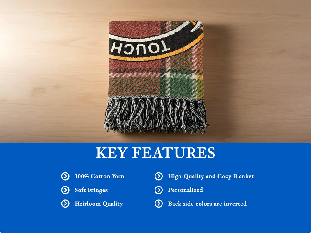 Personalized Cozy Blanket with Soft Fringes High Quality