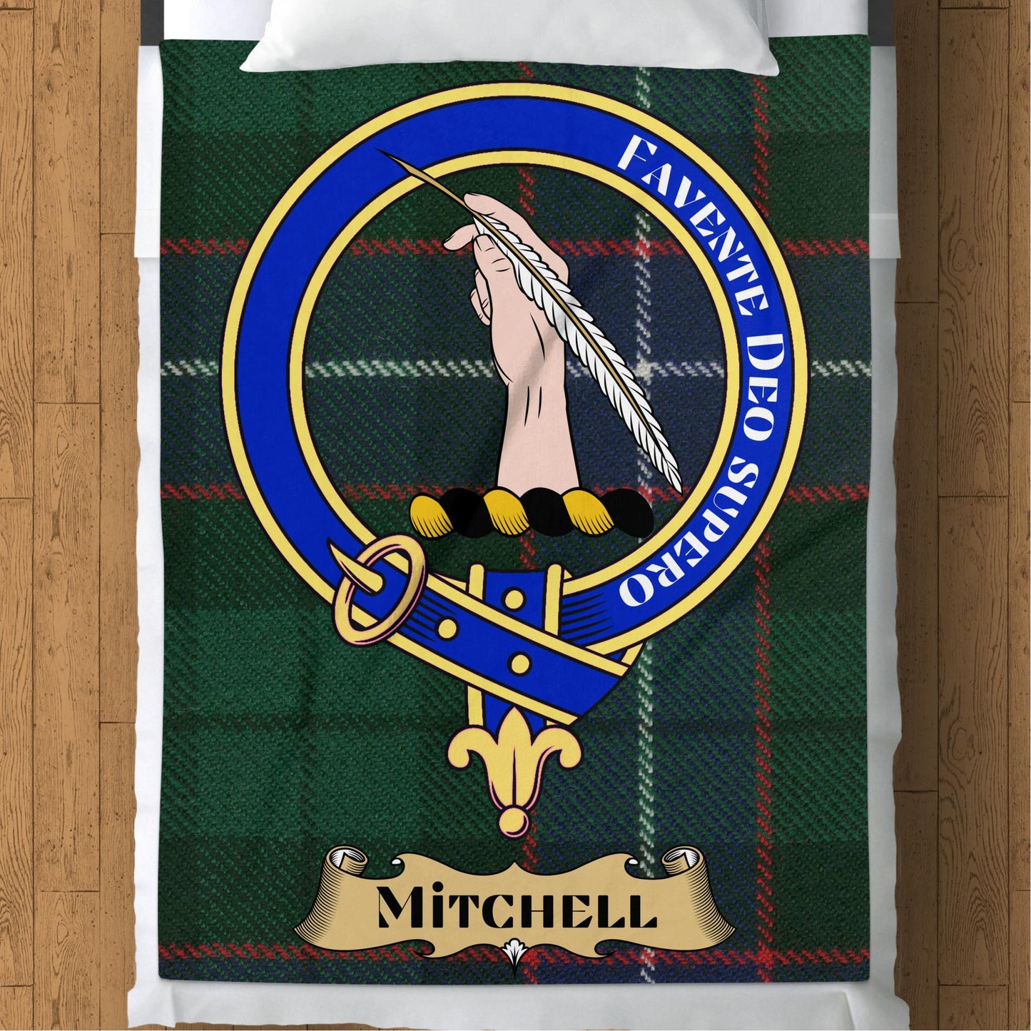 Scottish Clan Mitchell Tartan Throw Blanket - Living Stone Gifts