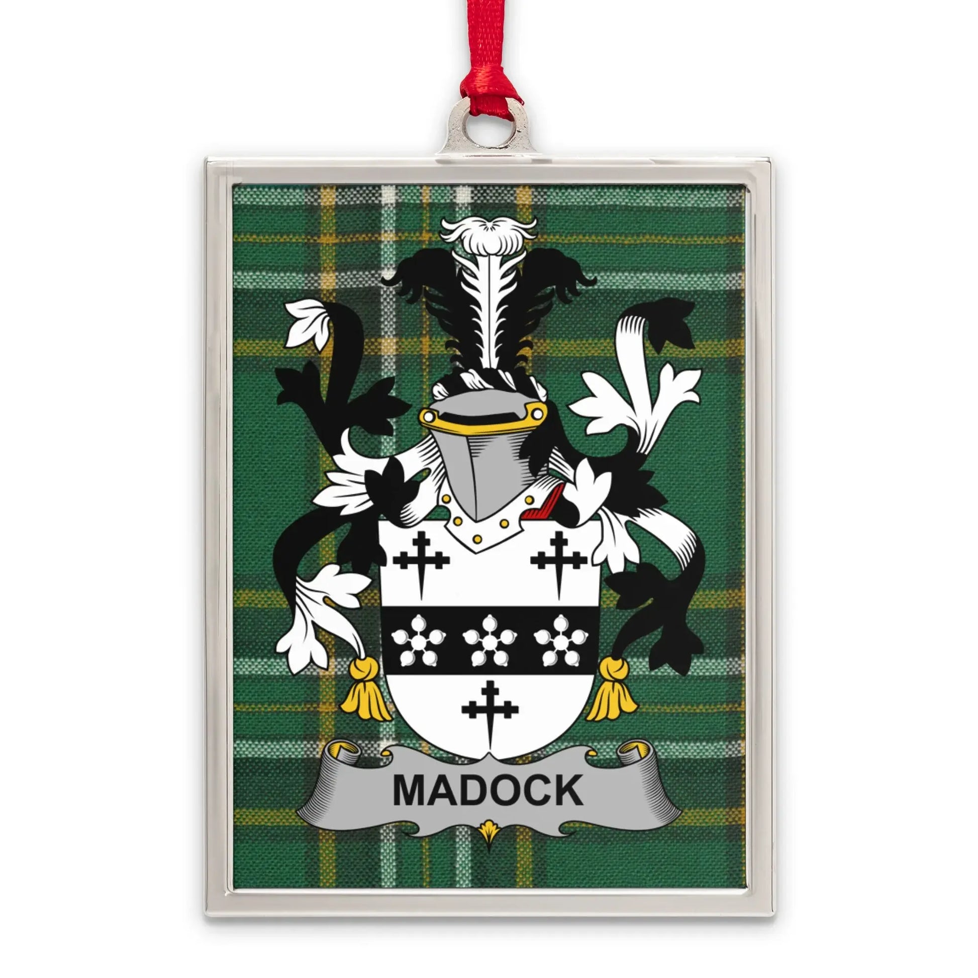 Madock Family Crest Illustrated Green Plaid product
