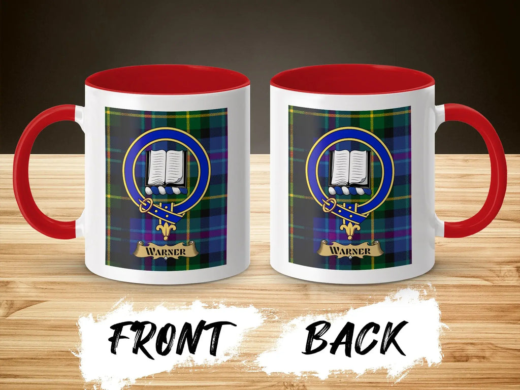 Warner Tartan Crest Coffee Mug Custom Gift Idea