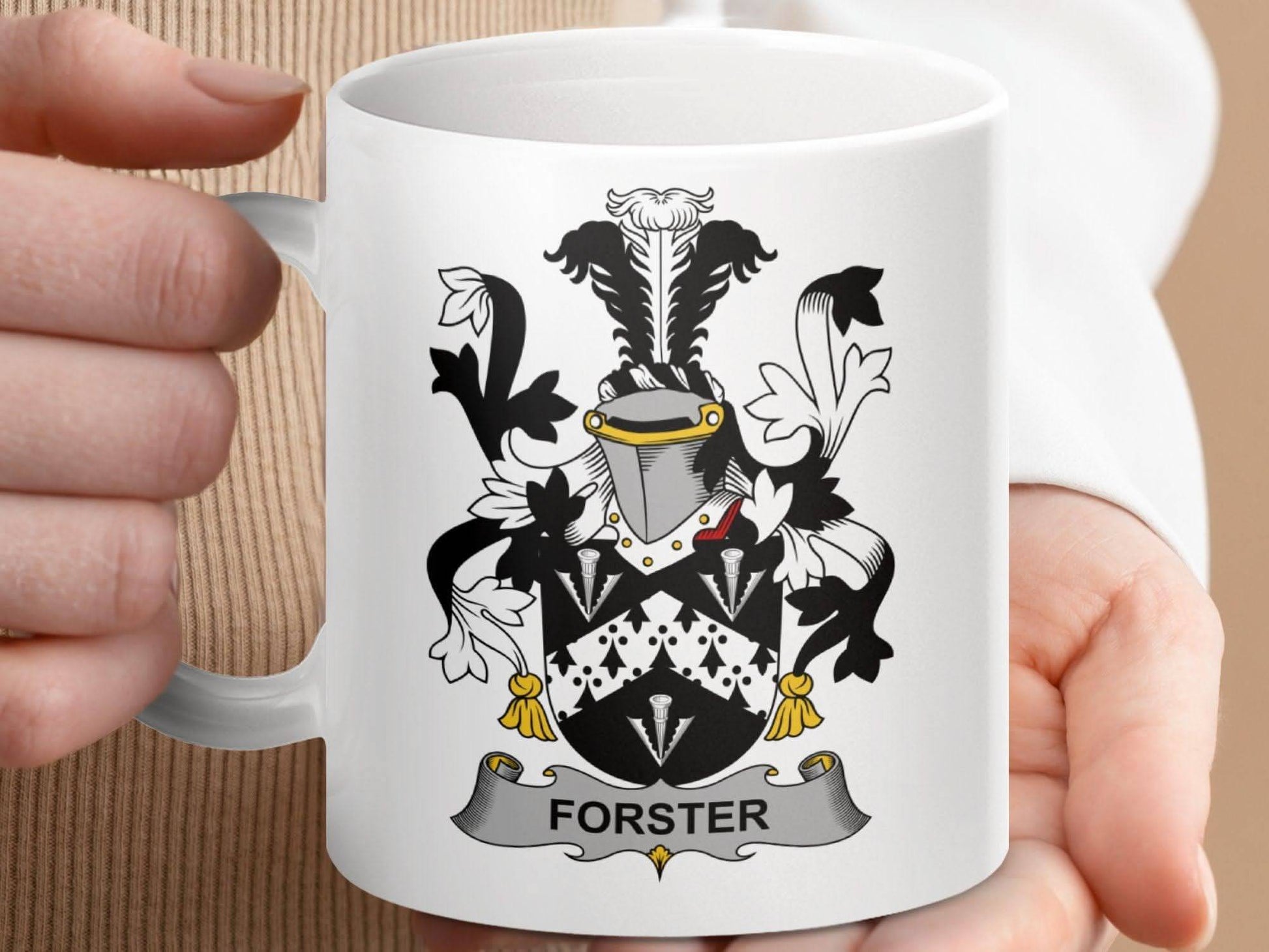 Forster Surname Irish Family Crest Mug - Celtic Ancestry Gifts