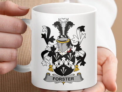 Forster Surname Irish Family Crest Mug - Celtic Ancestry Gifts