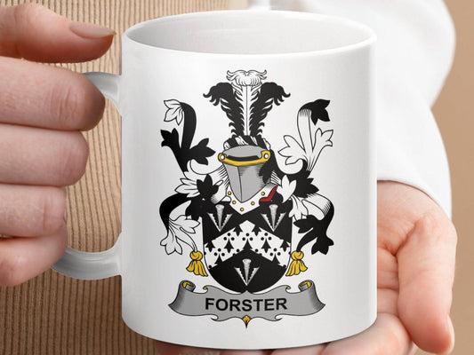 Forster Surname Irish Family Crest Mug - Celtic Ancestry Gifts