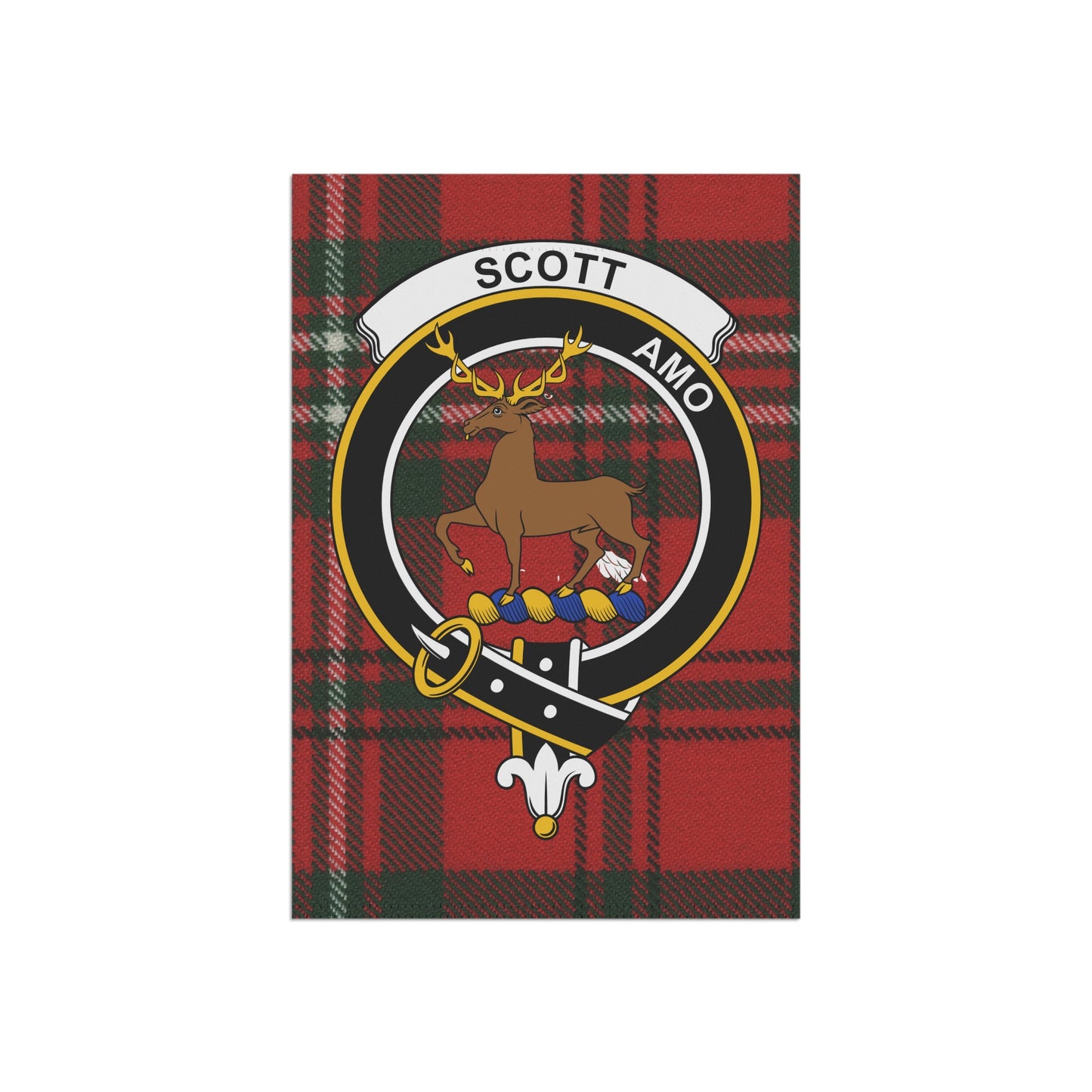 Scott Clan Scottish Tartan Crest Garden Flag