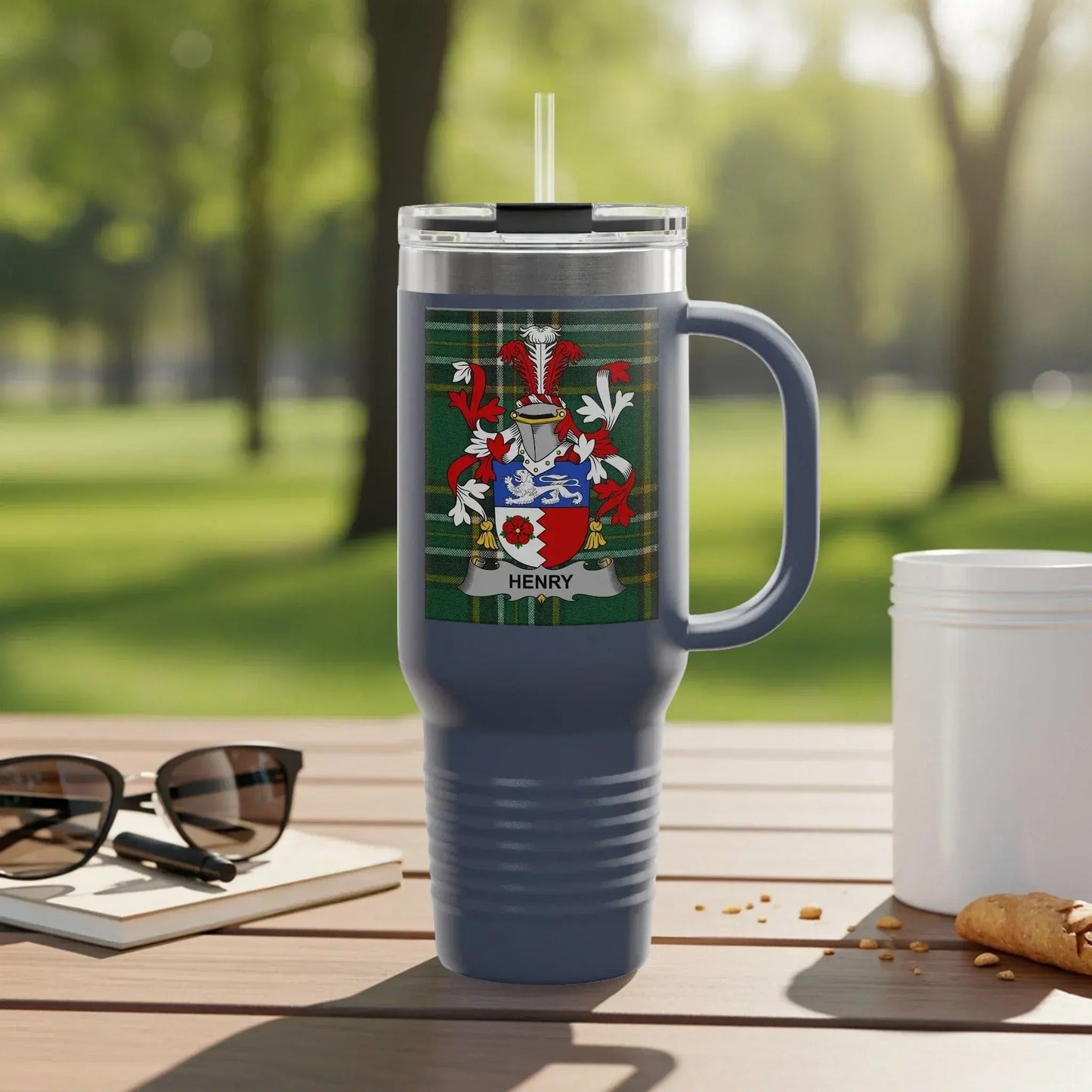 Personalized Family Crest Insulated Travel Mug product