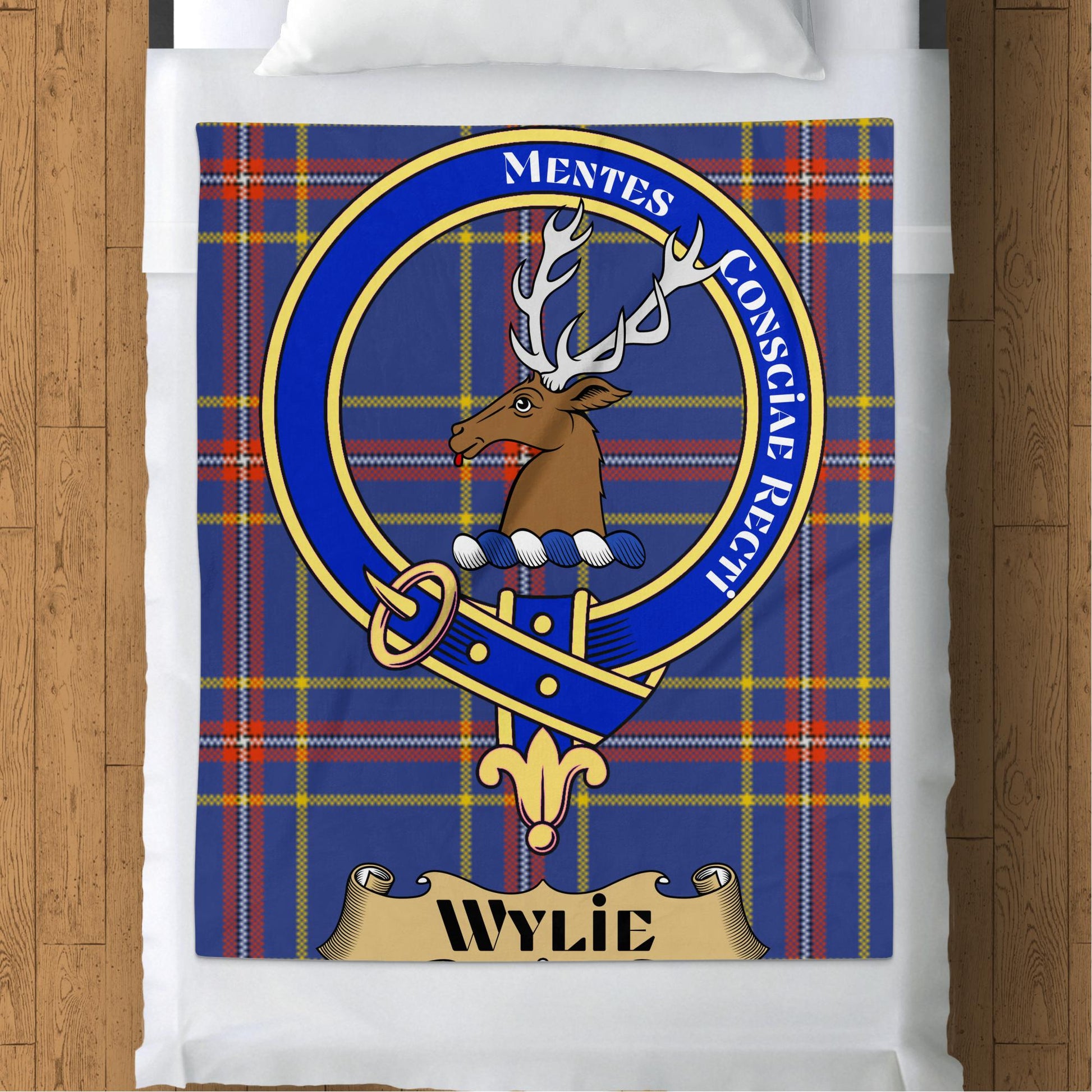 Scottish Clan Wylie Tartan Throw Blanket - Living Stone Gifts