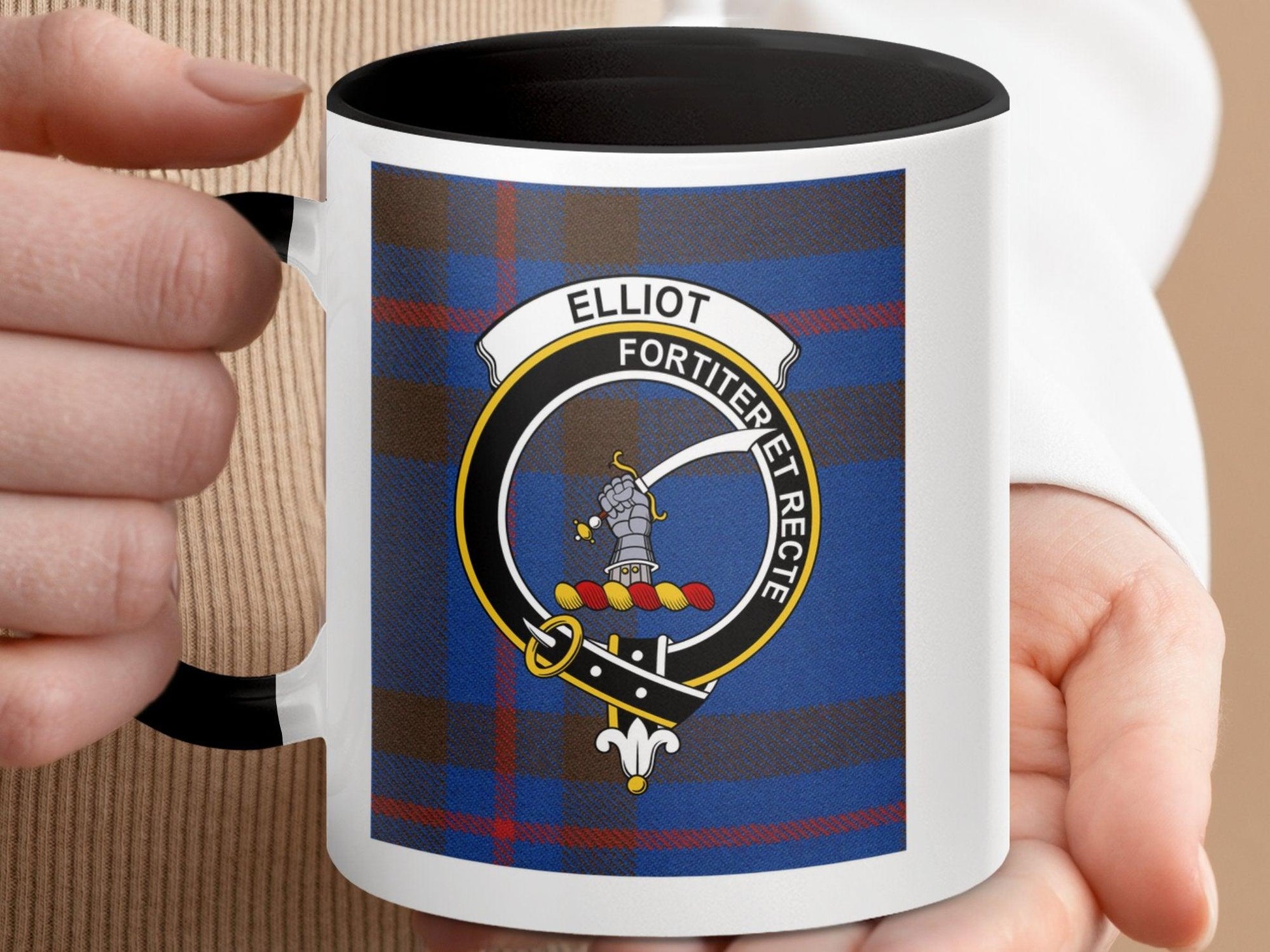 Traditional Scottish Heritage Clan Crest Plaid Mug - Living Stone Gifts