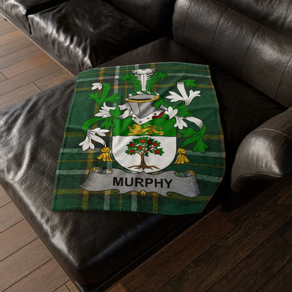 Murphy Surname Irish Coat Of Arms Tartan Blanket