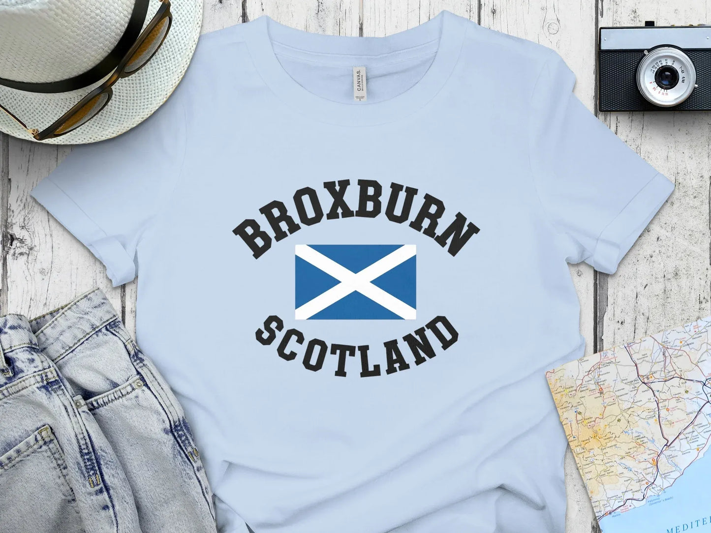 Broxburn Scotland Flag Graphic T Shirt product type
