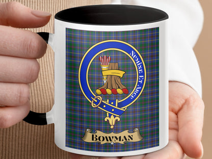 Scottish Clan Bowman Coat of Arms Plaid Pattern Mug - Living Stone Gifts