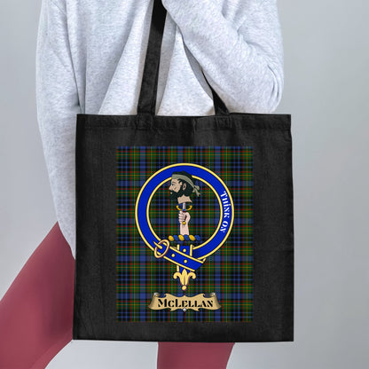 McLellan Clan Crest Tartan Think On Motto Tote Bag - Living Stone Gifts