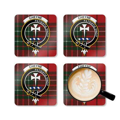 Cheyne Patienta Vincit Red Tartan Coasters product type