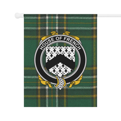 House Of French Coat of Arms Plaid Decorative Flag