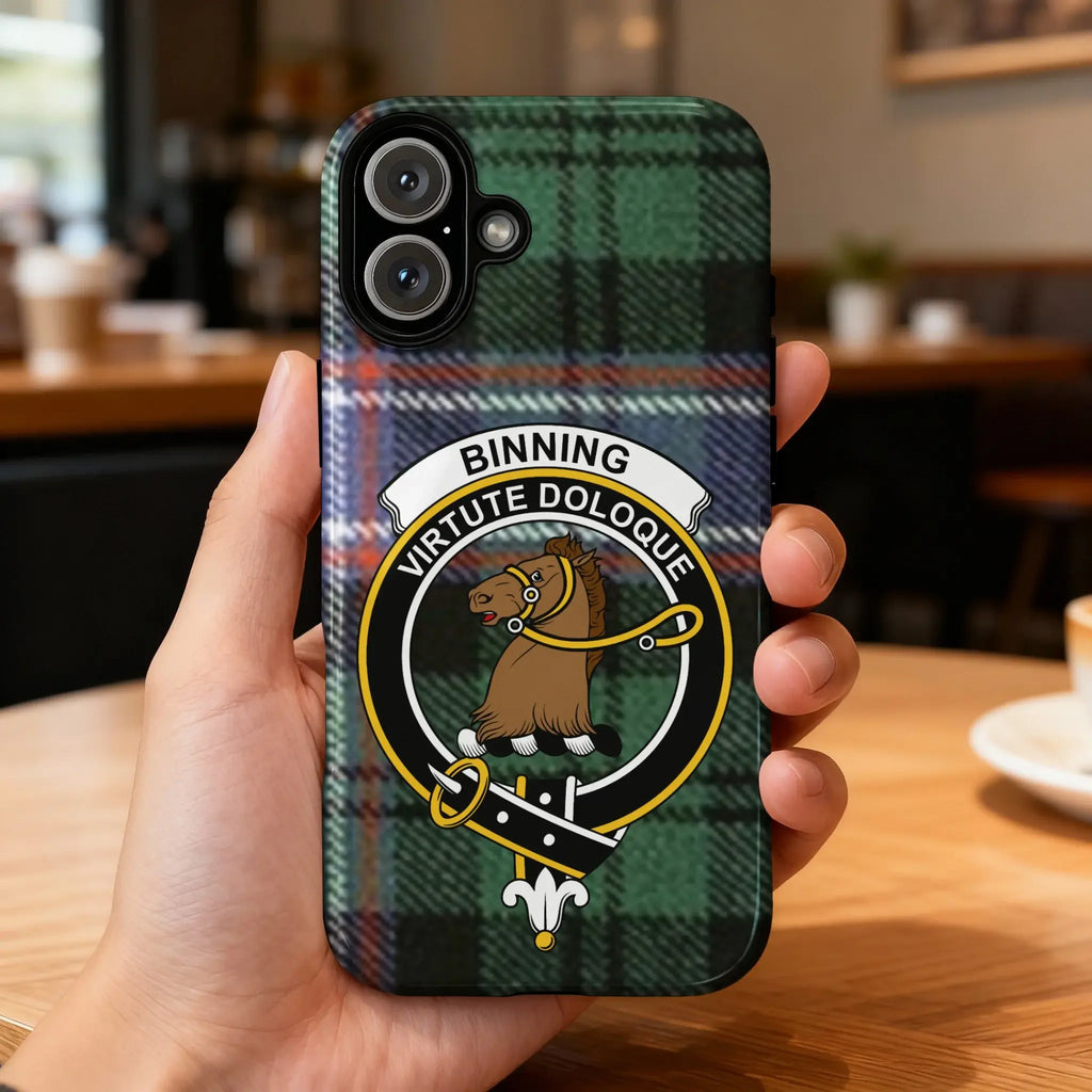 Binning Virtute Doloque Green Tartan Phone Case