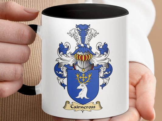 Clan Cairncross Scottish Coat of Arms Accent Coffee Mug - Living Stone Gifts