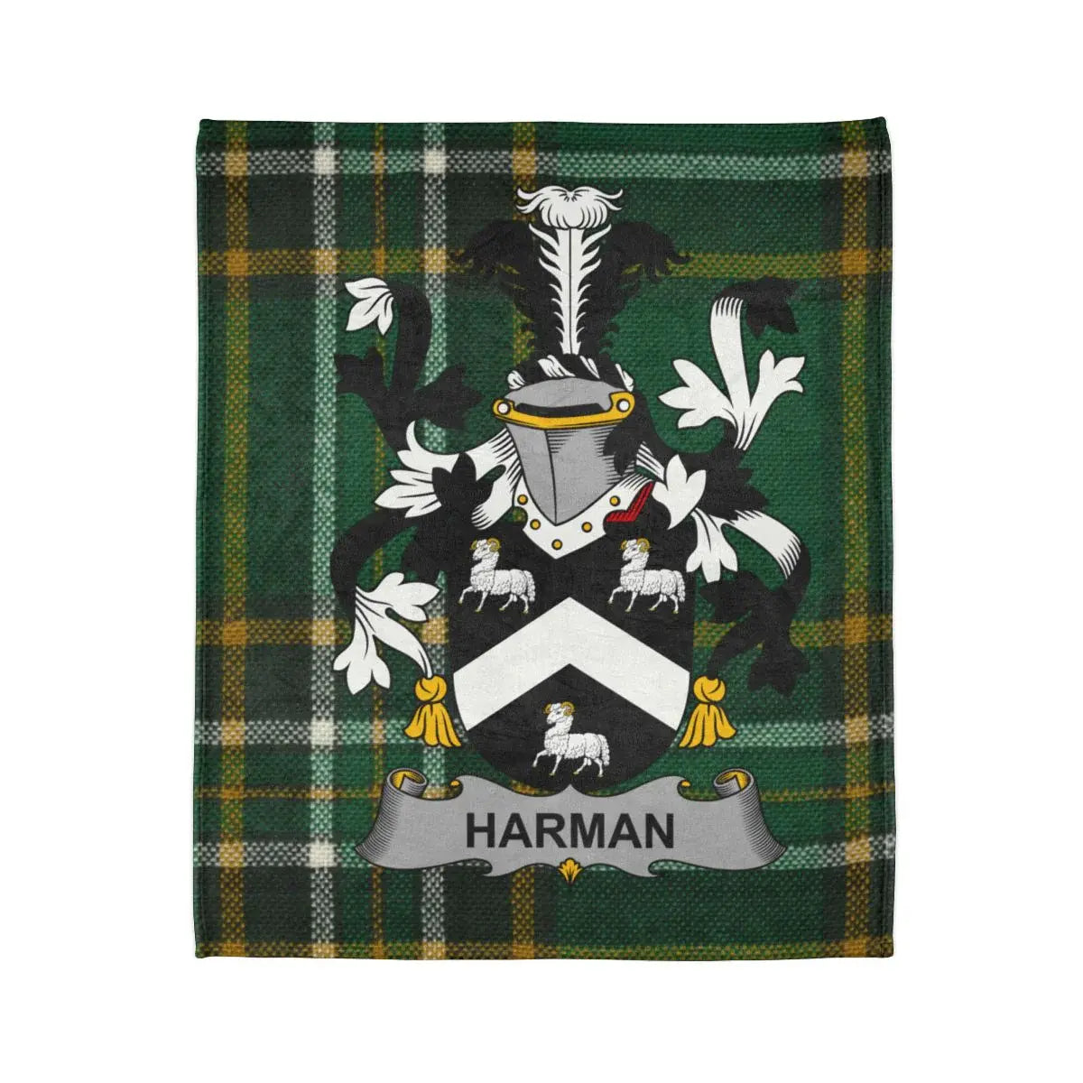 Harman Family Crest Green Tartan Plaid Blanket product