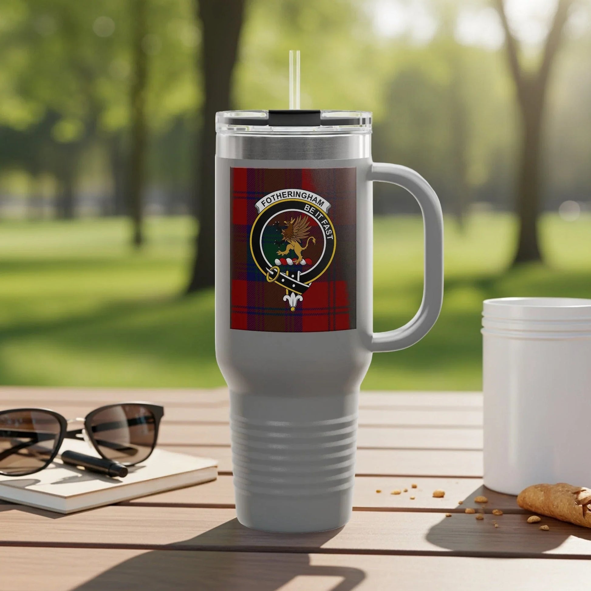 To The Fringam Tartan Insulated Travel Mug Drinkware Product