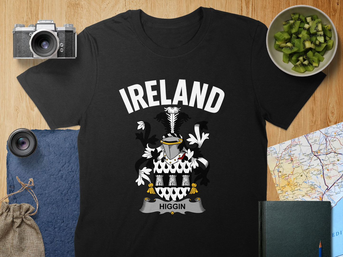 Ireland Higgin Family Crest Graphic T-Shirt