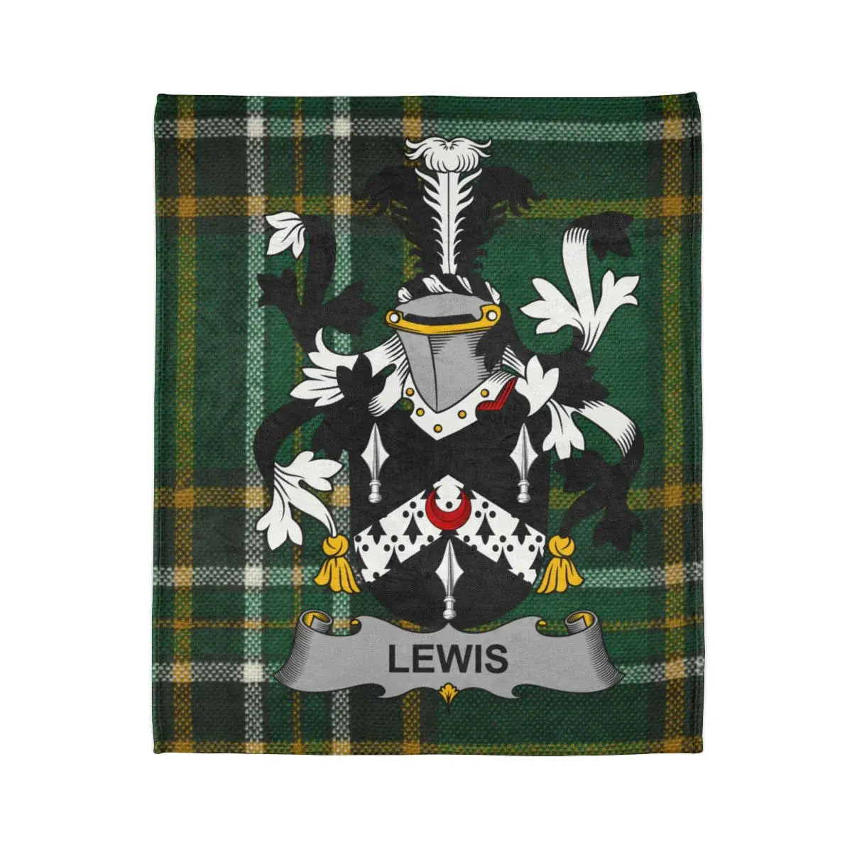 Personalized Lewis Tartan Family Crest Blanket product