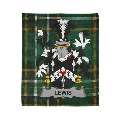 Personalized Lewis Tartan Family Crest Blanket product