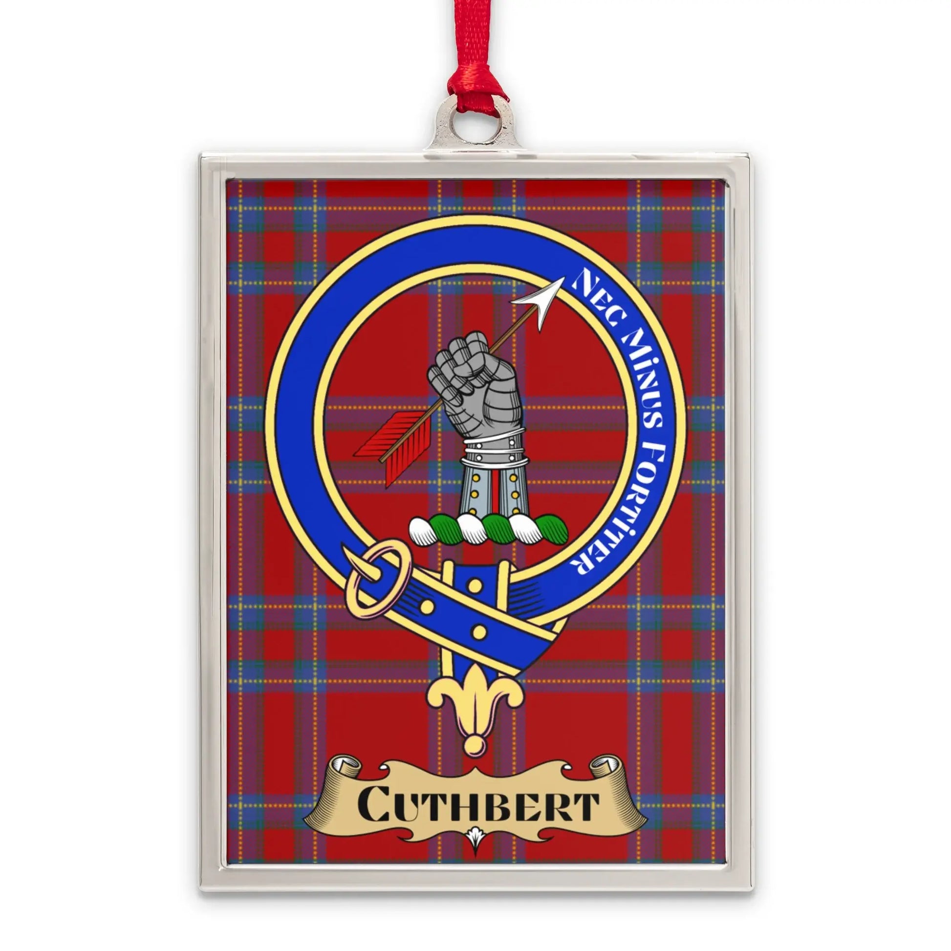 Cuthbert Family Crest Tartan Pattern Clear Frame Product