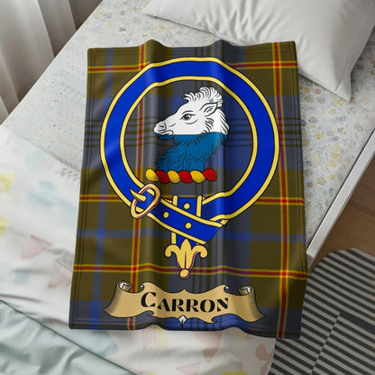 Carron Family Crest Tartan Blanket product