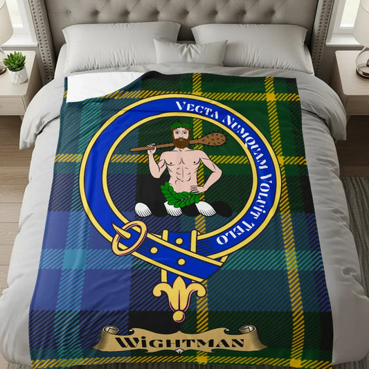 Highland Inspired Blanket with Family Crest product type